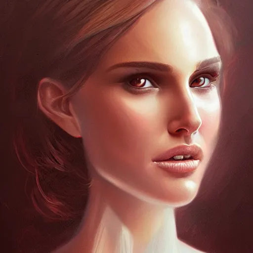 Image similar to portrait of natalie portman by charlie bowater