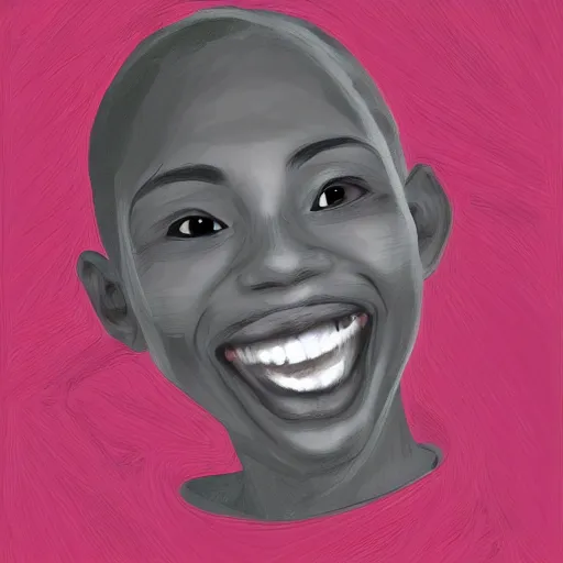 Image similar to a smile, black background, digital art