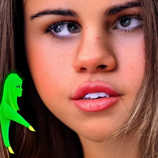 Prompt: realistic photo of a human celery!!!! with selena gomez face, hd, uhd, hdr, cinematic lightning, 8 k, 4 k wallpaper