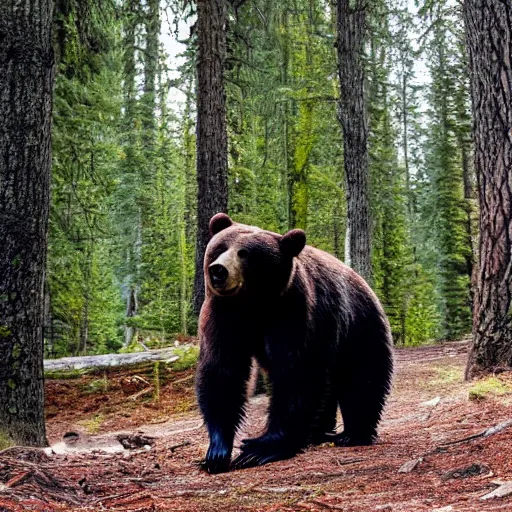 Prompt: bear in a forest