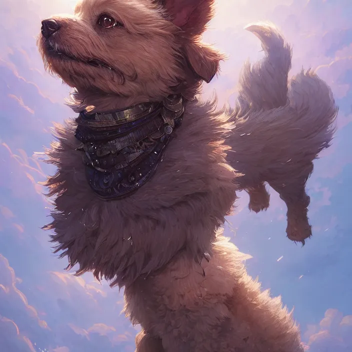 Prompt: highly detailed portrait of a cute puppy, unreal engine, fantasy art by greg rutkowski, loish, rhads, ferdinand knab, makoto shinkai and lois van baarle, ilya kuvshinov, rossdraws, tom bagshaw, alphonse mucha, global illumination, radiant light, detailed and intricate environment