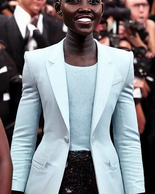 Prompt: a mixture of lupita nyongo and tilda swinton