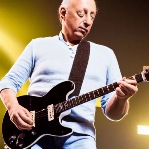 Prompt: mark knopfler playing the guitar