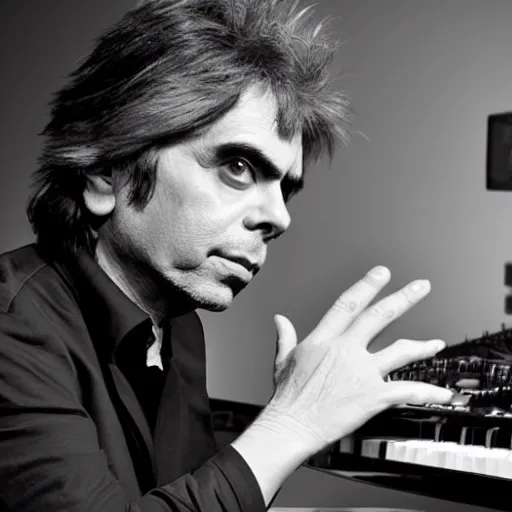 Prompt: Jean-Michel Jarre by Patrick Sébastien