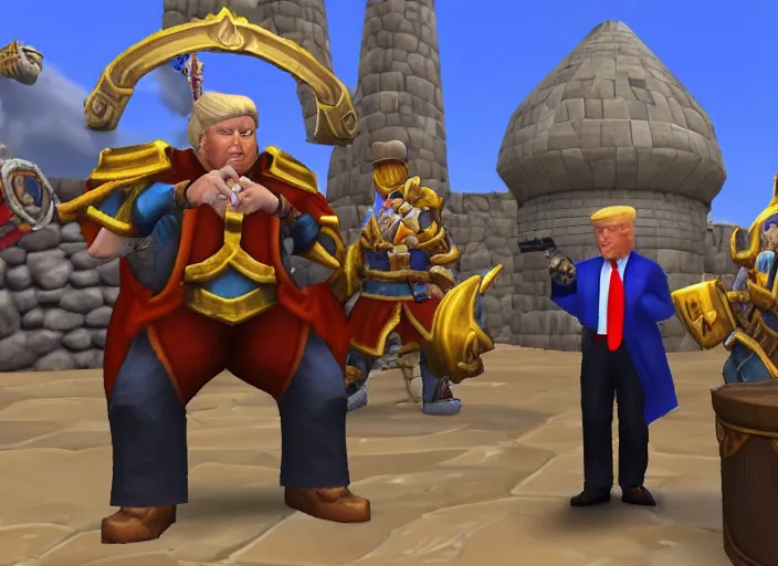 Prompt: donald trump in stormwind