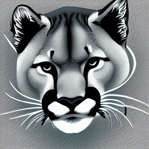 Image similar to vector illustration Photoshop of a cougar. clip art.