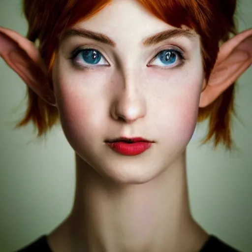 Image similar to a masterpiece portrait photo of a beautiful young woman who looks like a manic pixie dream girl princess zelda, symmetrical face