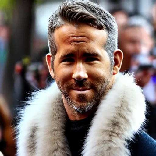 Image similar to Ryan Reynolds with fur