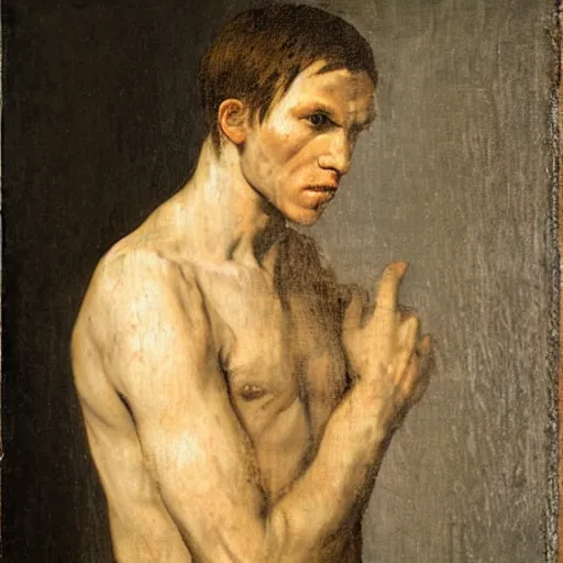 Image similar to A 16th century mannerism painting of Jerma985, portrait of Jerma985, grainy, realistic, very realistic, hyperrealistic, highly detailed, very detailed, extremely detailed, very neat, very epic, very cool, detailed, trending on artstation