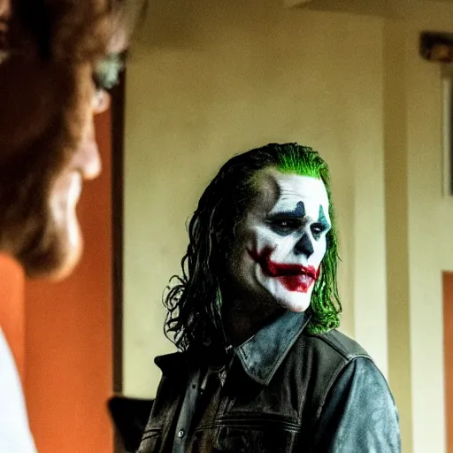 Image similar to The joker in Sons of anarchy very detail4K quality super realistic