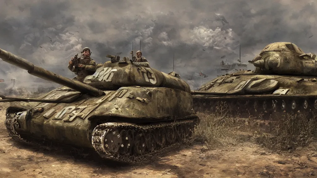 Image similar to portrait of wwii tank with amusement park camouflage paint, hyperdetailed texture, beautiful octane lighting, trending on artstationhq, oil on canvas