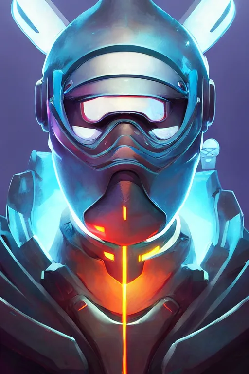 Image similar to epic mask helmet robot ninja portrait stylized as fornite style game design fanart by concept artist gervasio canda, behance hd by jesper ejsing, by rhads, makoto shinkai and lois van baarle, ilya kuvshinov, rossdraws global illumination radiating a glowing aura global illumination ray tracing hdr render in unreal engine 5