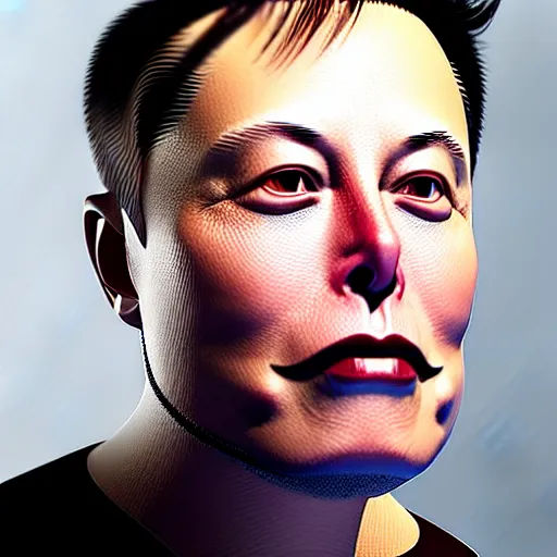 Image similar to elon musk with very long pair of golden tusks growing out of his cheeks 8 k ultra realistic, award winning, unreal engine 5, masterpiece, atmosphere glow, hyperrealistic, focused, extreme details, cinematic