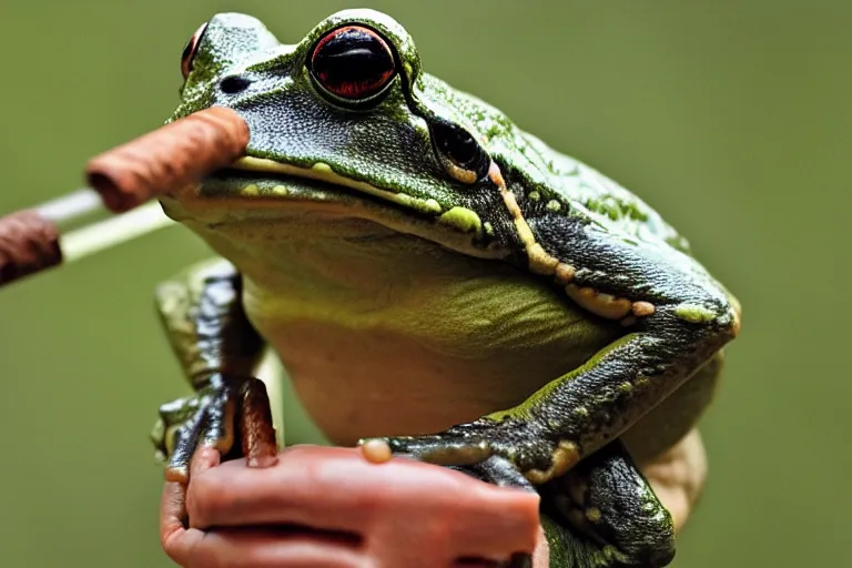 frog smoking a cigar | Stable Diffusion | OpenArt