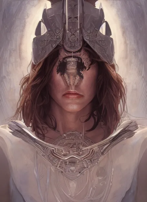 Image similar to symmetry!! conan the barbarian, machine parts embedded into face, intricate, elegant, highly detailed, digital painting, artstation, concept art, smooth, sharp focus, illustration, art by artgerm and greg rutkowski and alphonse mucha, 8 k