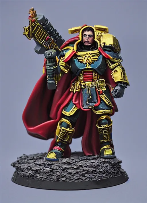 Prompt: 8 0 mm resin detailed miniature of a warhammer 4 0 k space marine with wonder woman armor, product introduction photos, 4 k, full body,