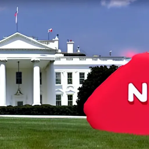 Image similar to live on cnn ufo lands on whitehouse lawn