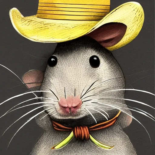 Image similar to rat with a cowboy hat