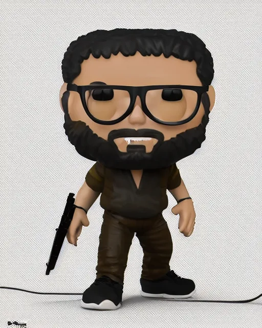 Image similar to full body 3d render of Tomer Kulik as a funko pop, studio lighting, white background, blender, trending on artstation, 8k, highly detailed