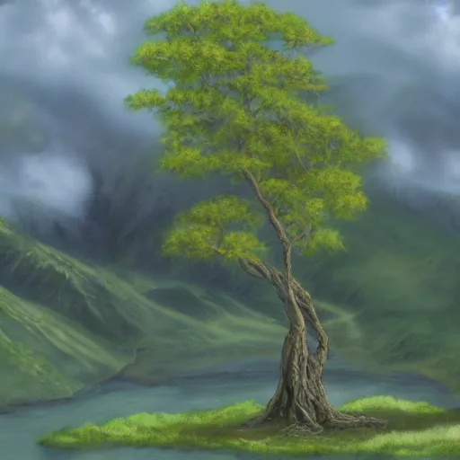 Prompt: The Two Trees of Valinor