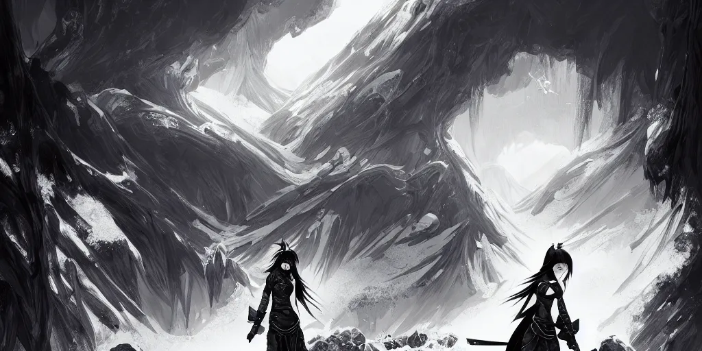 Image similar to portrait ninja gaiden girl, black plus white ninja wardrobe, at snowy fuji mountain sunrise, ssci - fi and fantasy, intricate and very very beautiful, detailed, digital painting, artstation, concept art, smooth and sharp focus, illustration, art by tian zi and wlop and alphonse mucha