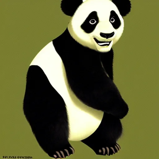 Prompt: a panda character by glen keane