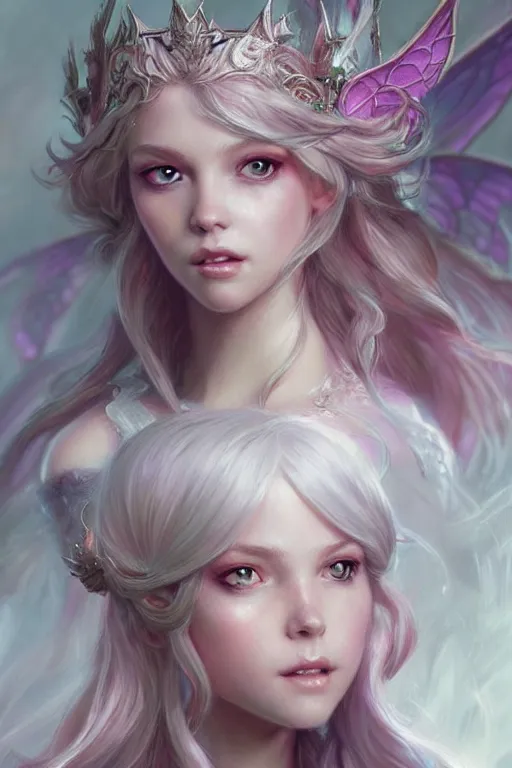 Image similar to fairy princess, highly detailed, d & d, fantasy, highly detailed, digital painting, trending on artstation, concept art, sharp focus, illustration, art by artgerm and greg rutkowski and magali villeneuve