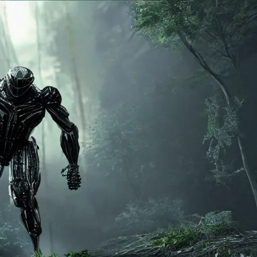 Image similar to the nanosuit from crysis in ultra realistic detail, lit like a apple iphone ad, ultra hd