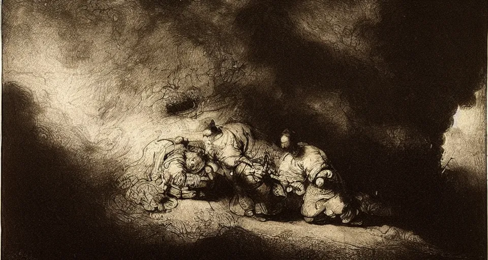 Prompt: the two complementary forces that make up all aspects and phenomena of life, by Rembrandt