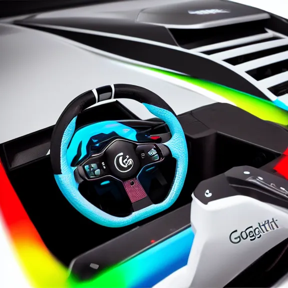 Image similar to RGB gaming car manufactured by the company Logitech