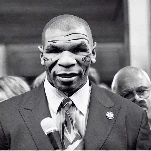 Prompt: mike tyson as a waspy republican congressman from the south