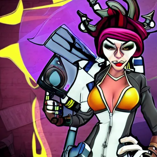 Prompt: mad moxxie from borderlands as an anime character