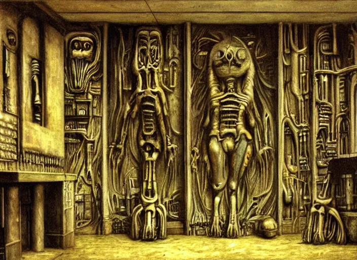 Image similar to a room by h. r. giger