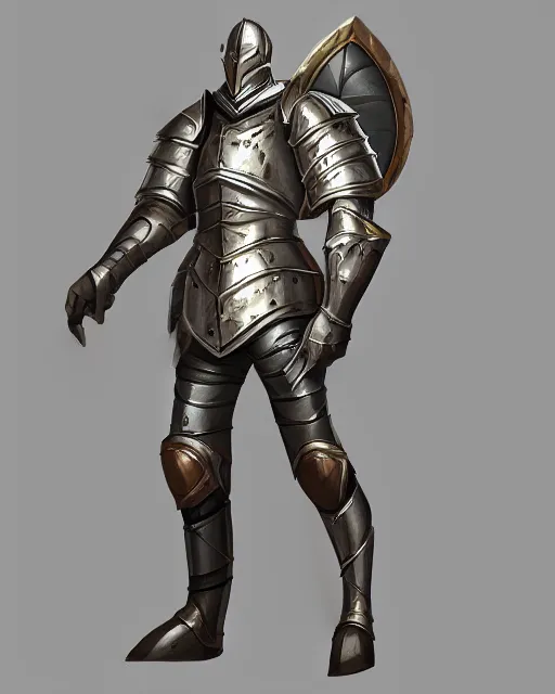 Image similar to noble armor, medieval fantasy concept art, trending on artstation, shiny silver with gold trim, flat shading, smooth lines, beveled edges, smooth contours, extremely clean, uncluttered, symmetrical, front view