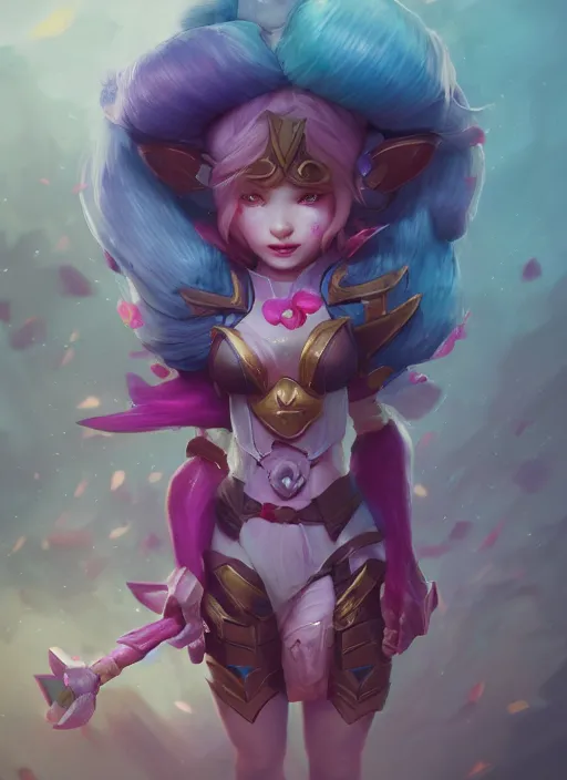 Image similar to poppy, from league of legends, au naturel, hyper detailed, digital art, trending in artstation, cinematic lighting, studio quality, smooth render, unreal engine 5 rendered, octane rendered, art style by klimt and nixeu and ian sprigger and wlop and krenz cushart