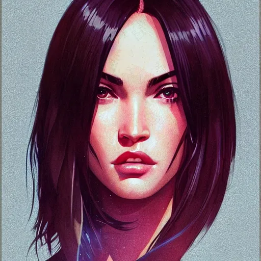 Prompt: megan fox portrait as manga girl, realistic shaded perfect face, fine details. anime. realistic shaded lighting poster by ilya kuvshinov katsuhiro otomo ghost - in - the - shell, magali villeneuve, artgerm, jeremy lipkin and michael garmash and rob rey