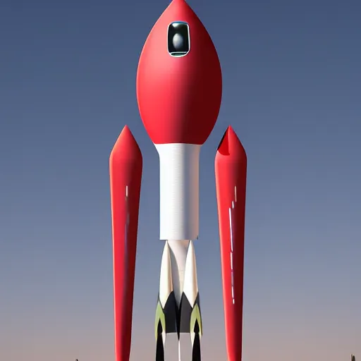 Image similar to if apple designed a rocket ship