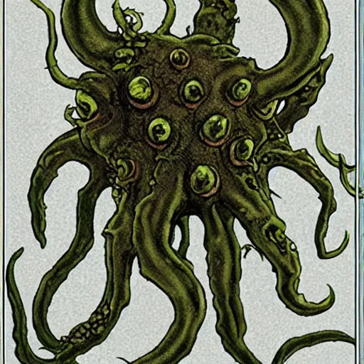 Image similar to flesh eating plant eldritch horror cthulhu, concept art