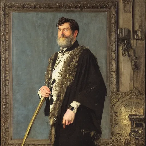 Image similar to portrait of argus by alfred stevens