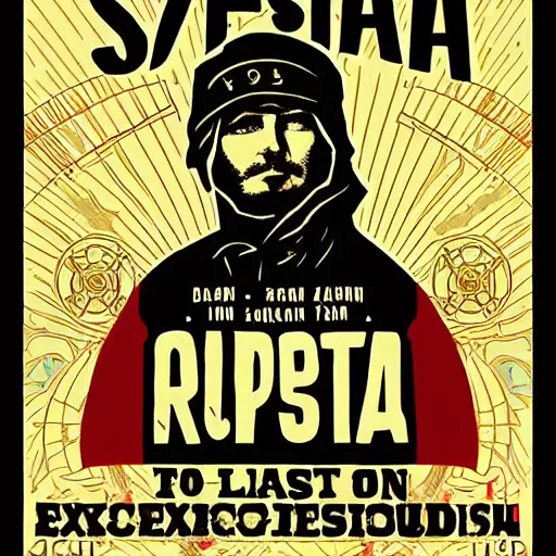 Prompt: The last Expedition to russia, movie poster, artwork by Shepard Fairey