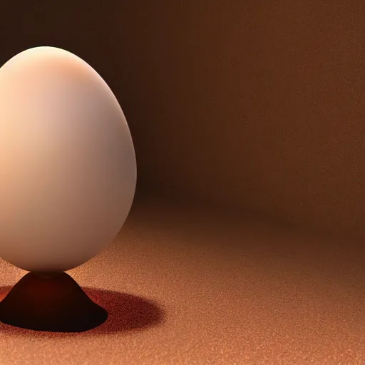 Prompt: a translucent pale egg with a beating heart inside, unreal engine 5, path tracing, volumetric lighting, trending on artstation