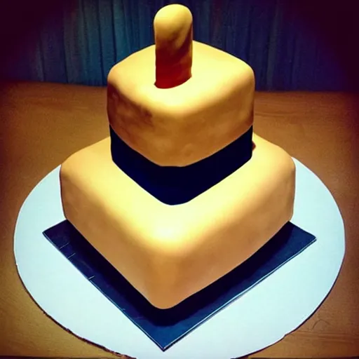 Image similar to “a low poly multilevel birthday cake by John Chamberlain”