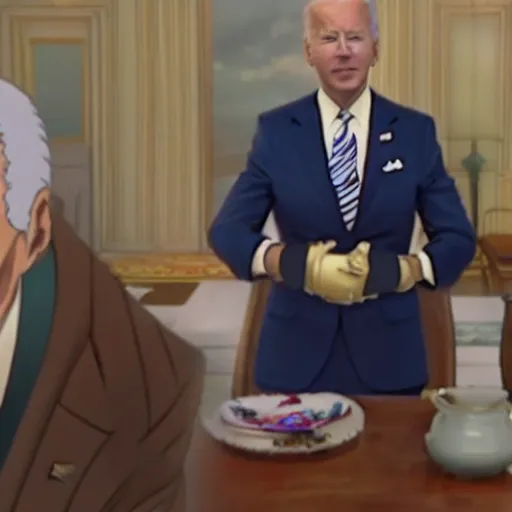 Prompt: still of Joe Biden in JoJo's Bizarre Adventure