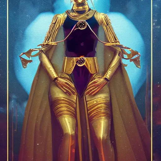 Image similar to The Empress tarot card in the style of star wars, hyperrealistic, highly detailed, depth of field, High definition, 8k, octane render, artstation