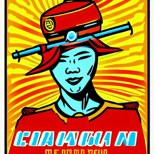 Image similar to Icon representing Vietnam. propaganda poster. pop art. poster. Trending on ArtStation.