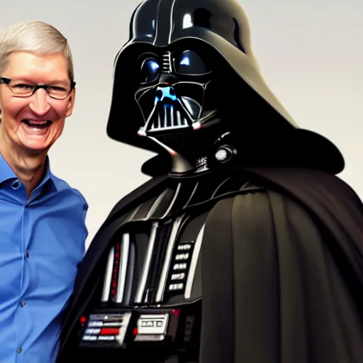 Image similar to tim cook as darth vader