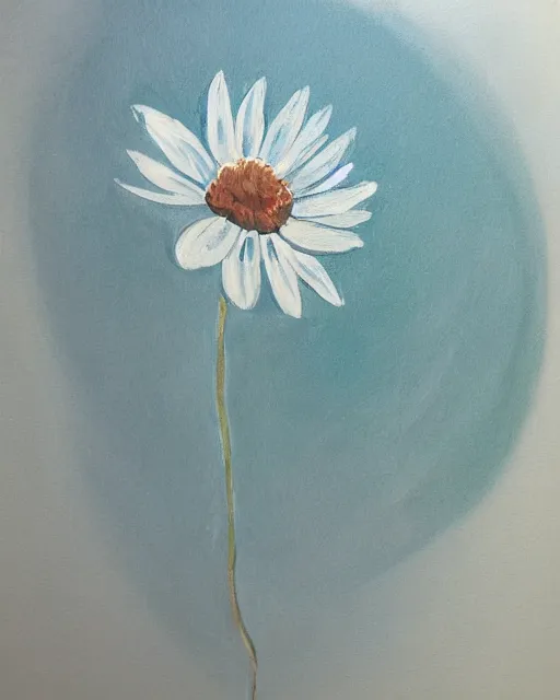 Prompt: an unfinished painting of a flower