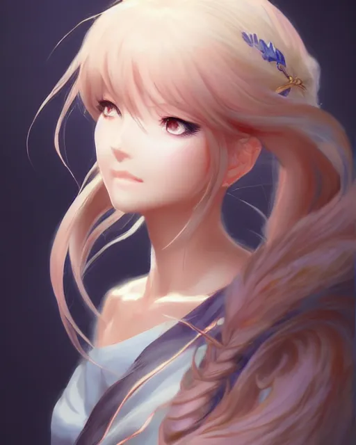Image similar to character concept art of an anime wind goddess | | cute - fine - face, pretty face, realistic shaded perfect face, fine details by stanley artgerm lau, wlop, rossdraws, james jean, andrei riabovitchev, marc simonetti, and sakimichan, tranding on artstation