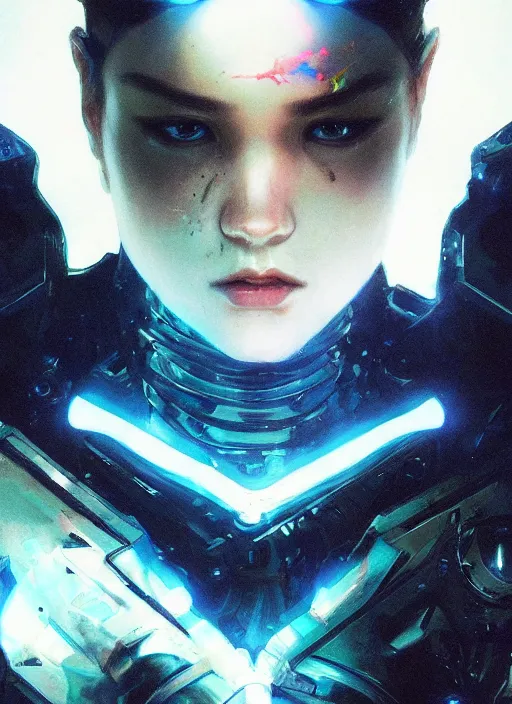 Prompt: a beautiful terminator, intricate lights, bio luminescent, venomize, by ruan jia and artgerm and range murata and wlop and ross tran and william - adolphe bouguereau and beeple. key art. fantasy illustration. award winning, artstation, intricate details, realistic, hyperdetailed, 8 k resolution.