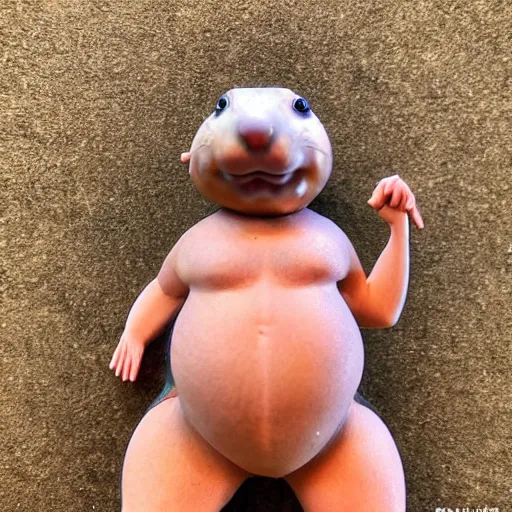 Image similar to mole rat with a dad bod